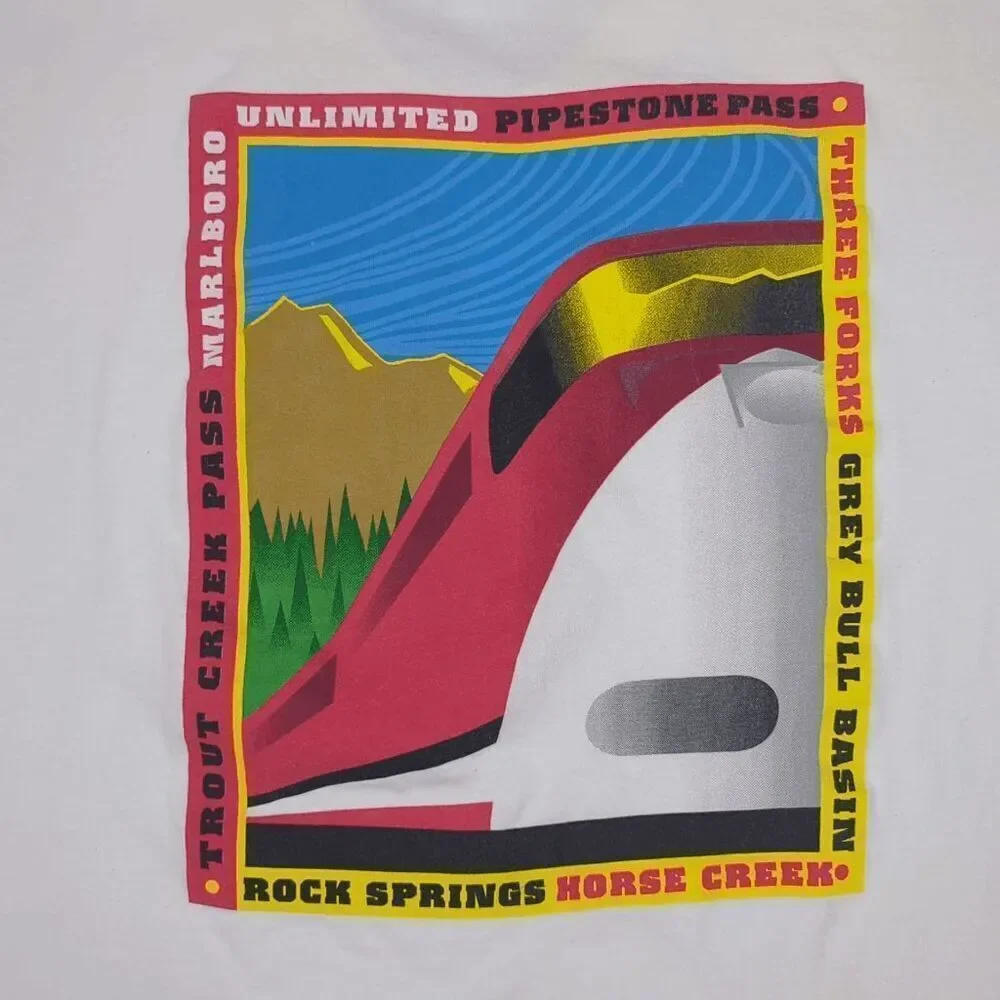 Vintage 90s Fruit of the Loom Men's XL Marlboro Unlimited Pipestone Pass T-Shirt - Picture 4 of 9